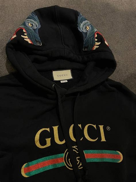 gucci wolf hoodie fake|gucci hoodie authentication.